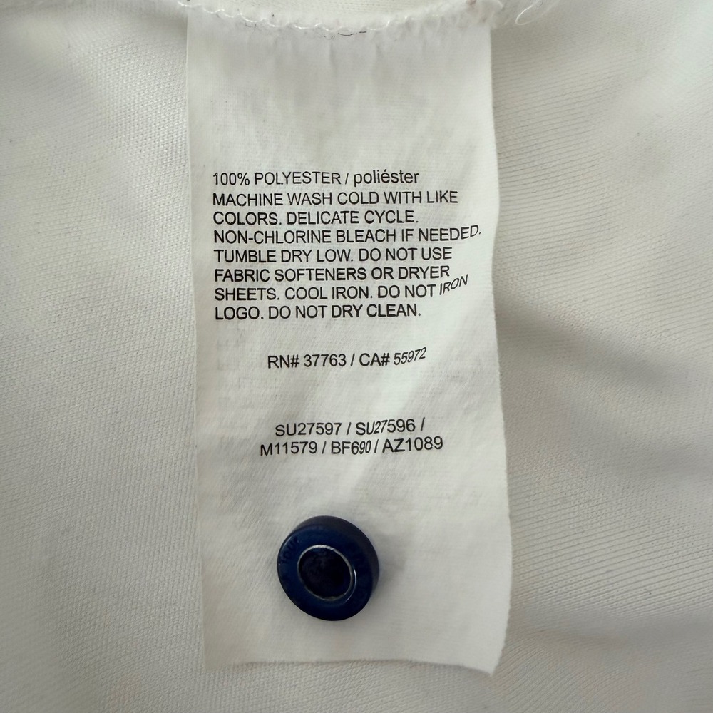 PGA Tour Womens M Golf Polo Shirt Navy White Floral Classic Preppy Tennis Sporty - Picture 7 of 8